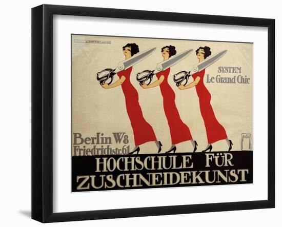 Hochschule Für Zuschneidekunst, College for Tailor Advertisement, Berlin, Germany-null-Framed Giclee Print