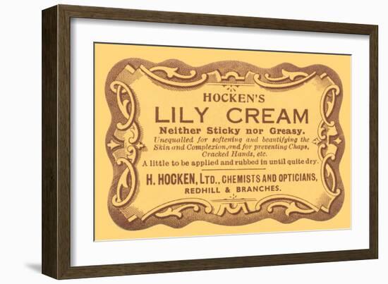 Hocken's Lily Cream-null-Framed Art Print