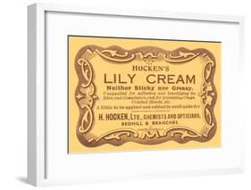 Hocken's Lily Cream-null-Framed Art Print