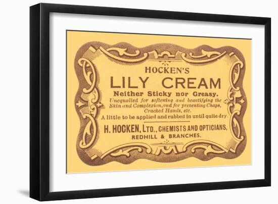 Hocken's Lily Cream-null-Framed Art Print