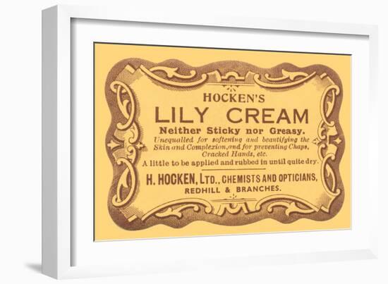 Hocken's Lily Cream-null-Framed Art Print