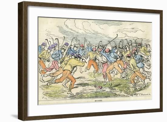Hockey, 19th Century-F Wentworth-Framed Giclee Print