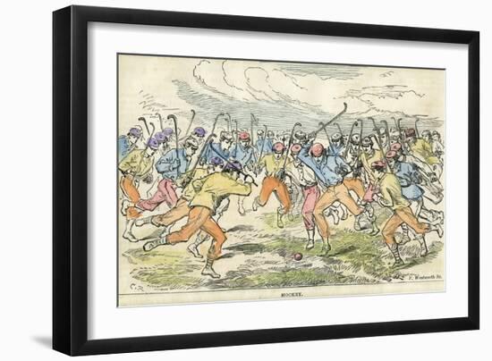 Hockey, 19th Century-F Wentworth-Framed Giclee Print