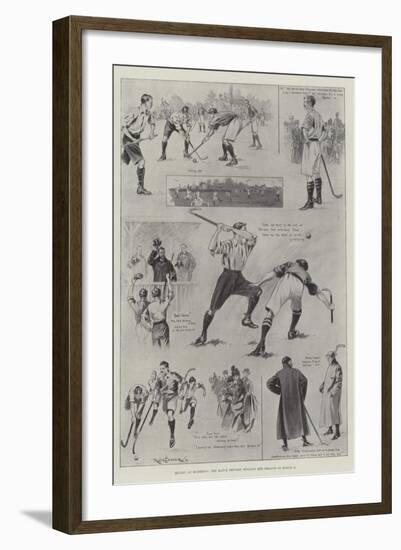 Hockey at Richmond, the Match Between England and Ireland on 11 March-Ralph Cleaver-Framed Giclee Print