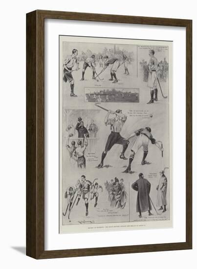 Hockey at Richmond, the Match Between England and Ireland on 11 March-Ralph Cleaver-Framed Giclee Print