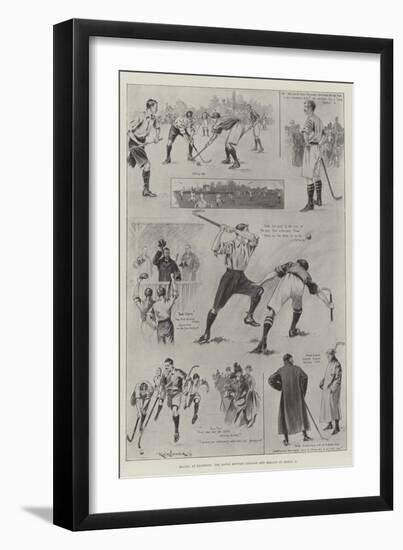 Hockey at Richmond, the Match Between England and Ireland on 11 March-Ralph Cleaver-Framed Giclee Print