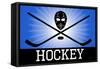 Hockey Blue Sports Poster-null-Framed Stretched Canvas