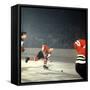 Hockey: Chicago Blackhawks Bobby Hull No.9 in Action, Shooting vs. NY Rangers-Bill Eppridge-Framed Stretched Canvas