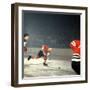 Hockey: Chicago Blackhawks Bobby Hull No.9 in Action, Shooting vs. NY Rangers-Bill Eppridge-Framed Premium Photographic Print