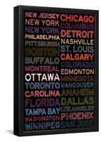 Hockey Cities - Color-null-Framed Poster