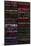 Hockey Cities - Color-null-Mounted Poster