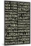 Hockey Cities - Vintage-null-Mounted Poster