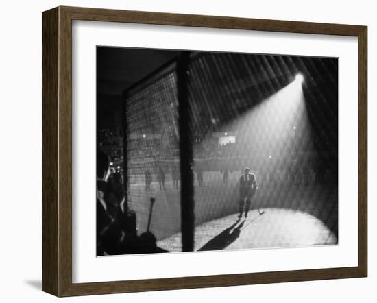 Hockey Game Being Held in the Spokane Colliseum-J^ R^ Eyerman-Framed Photographic Print