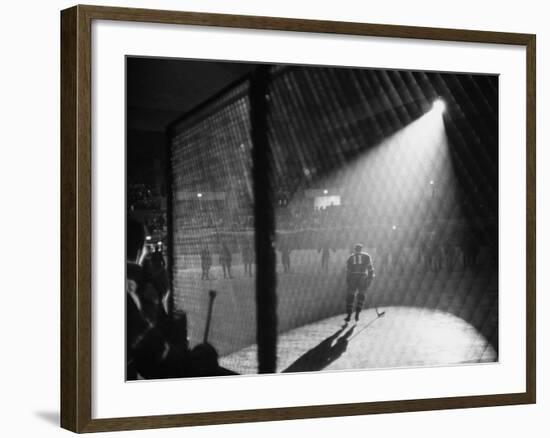 Hockey Game Being Held in the Spokane Colliseum-J^ R^ Eyerman-Framed Photographic Print