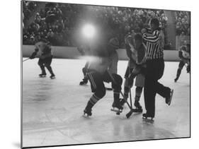 Hockey Game During Winter Olympics-null-Mounted Premium Photographic Print