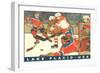 Hockey Game in Lake Placid, New York-null-Framed Art Print