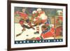 Hockey Game in Lake Placid, New York-null-Framed Art Print