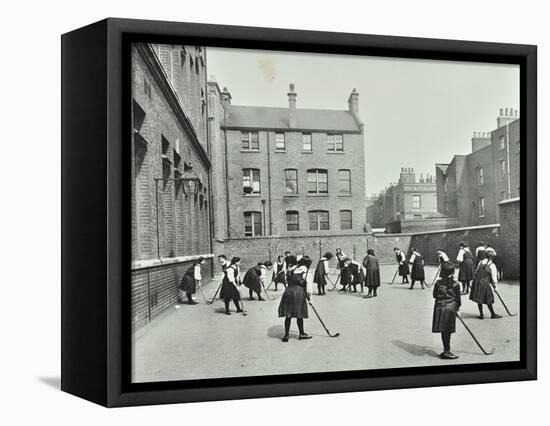 Hockey Game, Myrdle Street Girls School, Stepney, London, 1908-null-Framed Stretched Canvas
