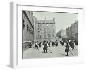 Hockey Game, Myrdle Street Girls School, Stepney, London, 1908-null-Framed Premium Photographic Print