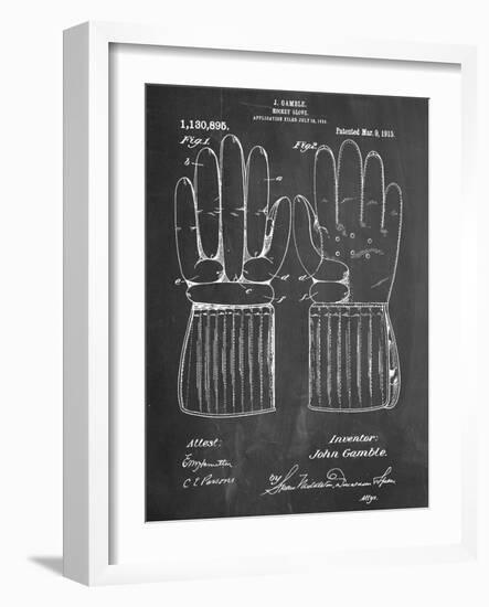 Hockey Glove Patent-null-Framed Art Print