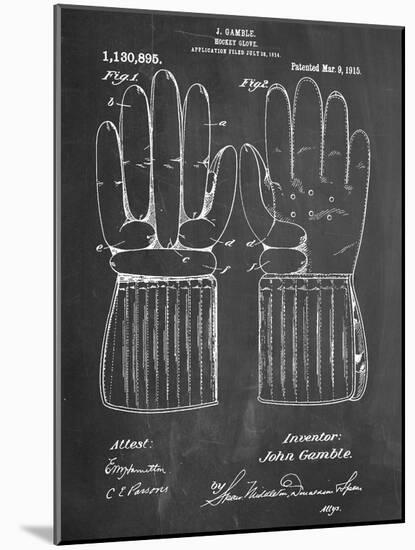 Hockey Glove Patent-null-Mounted Art Print