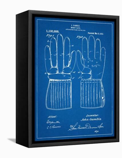 Hockey Glove Patent-null-Framed Stretched Canvas