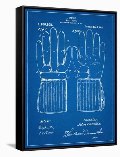 Hockey Glove Patent-null-Framed Stretched Canvas