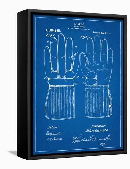 Hockey Glove Patent-null-Framed Stretched Canvas