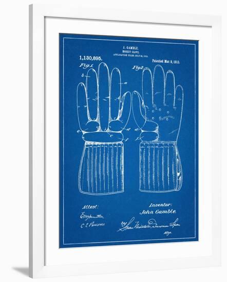 Hockey Glove Patent-null-Framed Art Print