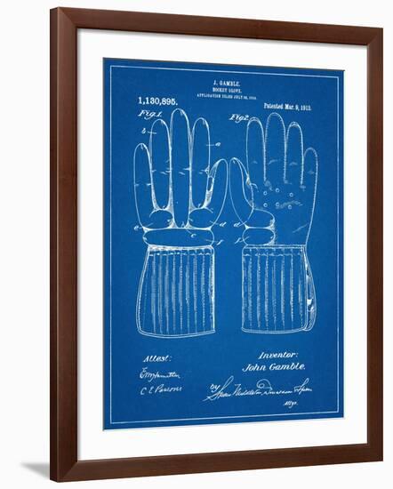 Hockey Glove Patent-null-Framed Art Print