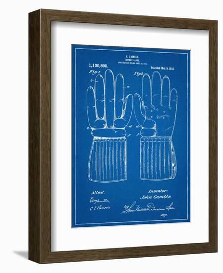 Hockey Glove Patent-null-Framed Art Print