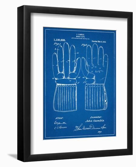 Hockey Glove Patent-null-Framed Art Print