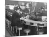 Hockey Great Jean Beliveau at a Diner in Montreal-Yale Joel-Mounted Premium Photographic Print