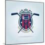 Hockey Logo,Sport Identity,Team,Tournament.-vextor studio-Mounted Art Print