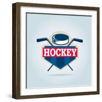 Hockey Logo,Sport Identity,Team,Tournament.-vextor studio-Framed Art Print