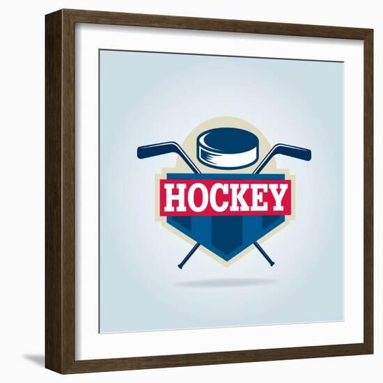 Hockey Logo,Sport Identity,Team,Tournament.-vextor studio-Framed Art Print