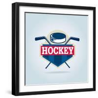 Hockey Logo,Sport Identity,Team,Tournament.-vextor studio-Framed Art Print