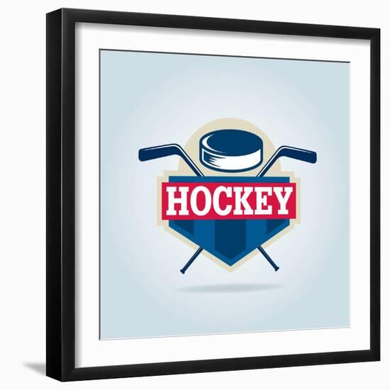 Hockey Logo,Sport Identity,Team,Tournament.-vextor studio-Framed Art Print