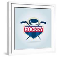 Hockey Logo,Sport Identity,Team,Tournament.-vextor studio-Framed Art Print