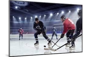 Hockey Match at Rink . Mixed Media-Sergey Nivens-Mounted Photographic Print