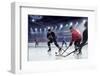 Hockey Match at Rink . Mixed Media-Sergey Nivens-Framed Photographic Print