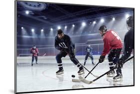 Hockey Match at Rink . Mixed Media-Sergey Nivens-Mounted Photographic Print