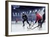 Hockey Match at Rink . Mixed Media-Sergey Nivens-Framed Photographic Print