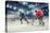 Hockey Match at Rink . Mixed Media-Sergey Nivens-Stretched Canvas