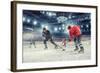 Hockey Match at Rink . Mixed Media-Sergey Nivens-Framed Photographic Print