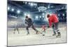 Hockey Match at Rink . Mixed Media-Sergey Nivens-Mounted Photographic Print