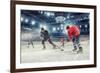 Hockey Match at Rink . Mixed Media-Sergey Nivens-Framed Photographic Print