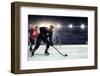 Hockey Match at Rink  . Mixed Media-Sergey Nivens-Framed Photographic Print