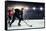 Hockey Match at Rink  . Mixed Media-Sergey Nivens-Framed Stretched Canvas