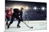 Hockey Match at Rink  . Mixed Media-Sergey Nivens-Mounted Photographic Print